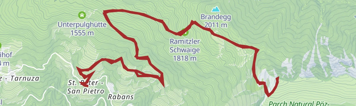 Route map: From San Pietro to Resciesa